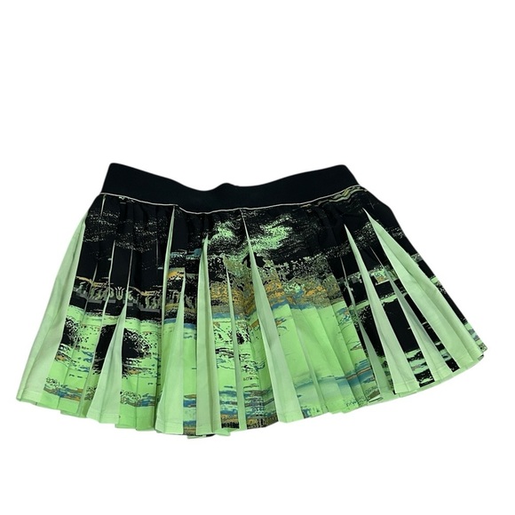 Adidas New York Tennis Pleated Skirt Skort Women’s Size L Lime Green Pickleball - Picture 10 of 10